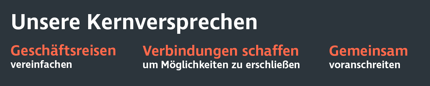 Unsere Kernversprechen text on image