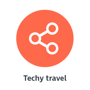 Techy travel icon