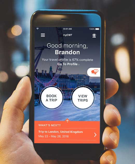 mycwt travel management app cwt