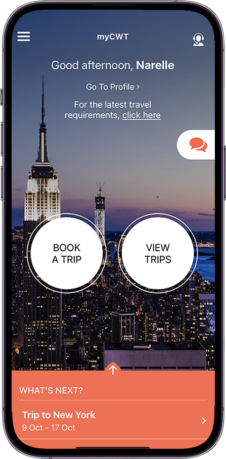 mycwt travel management app cwt