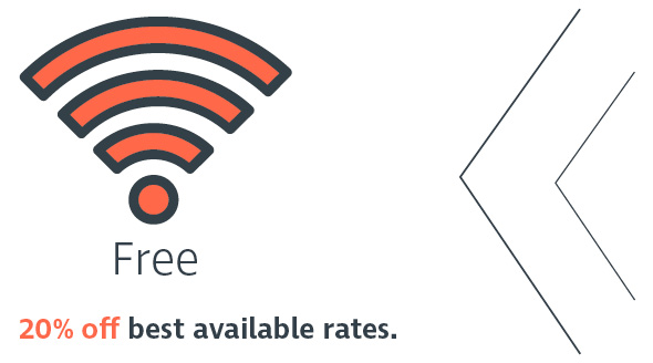 free wifi - 20 percent off best available rates