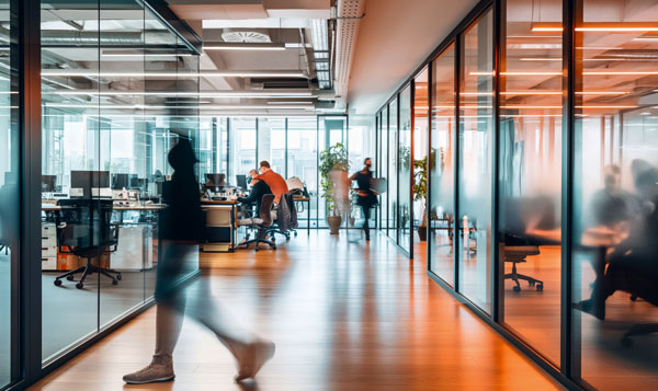 Image 37: An office space corridor 