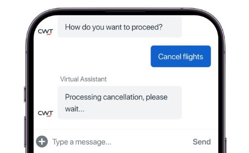 Messaging: Fully automated flight cancelation and virtual assistant upgrade