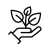 hand holding leaf icon